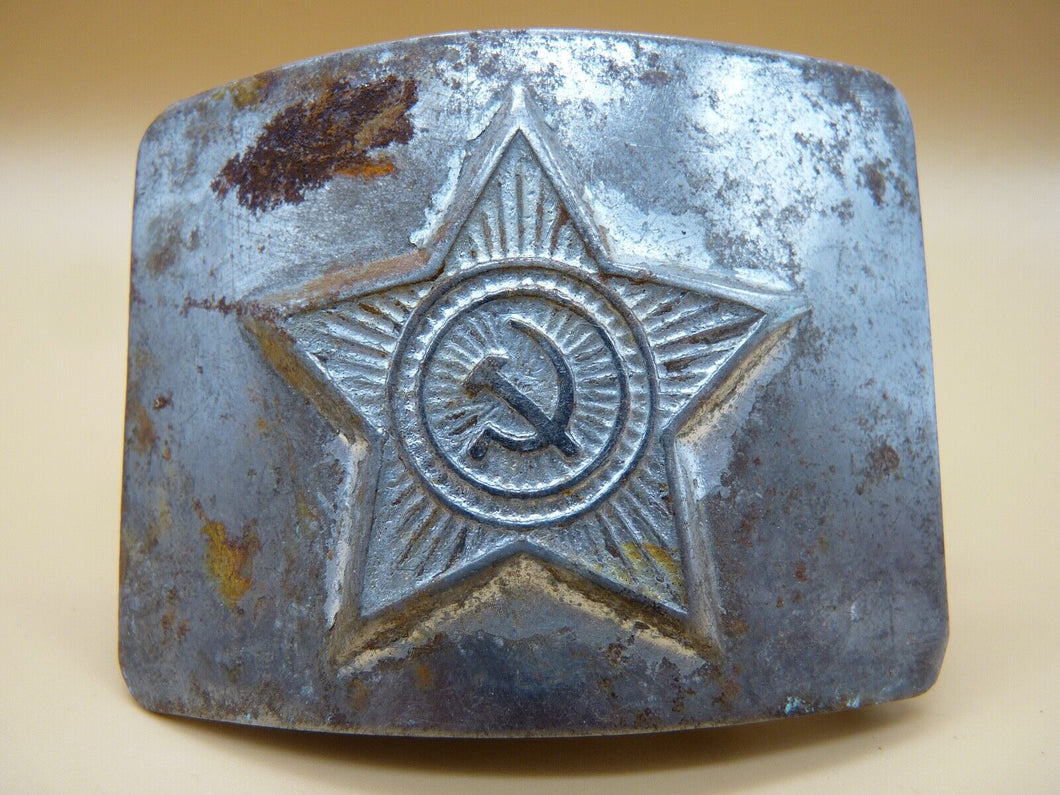 Original WW2 USSR Russian Soldiers Army Brass Belt Buckle