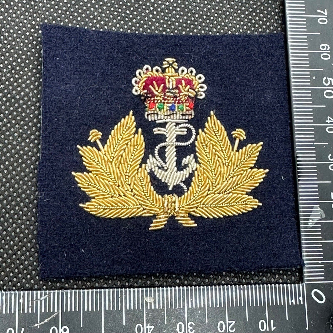 British Royal Navy Bullion Cap / Beret / Blazer Badge - UK Made