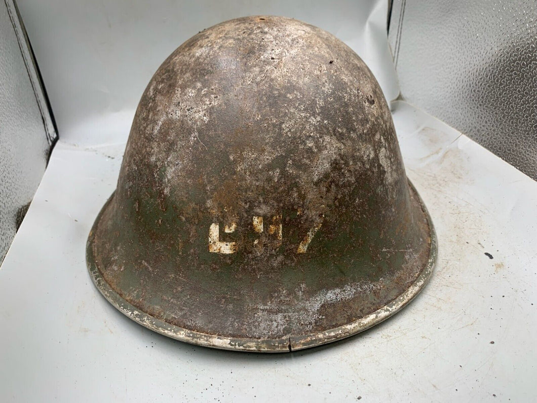 Original WW2 British / Canadian Army Mk3 Turtle Combat Helmet