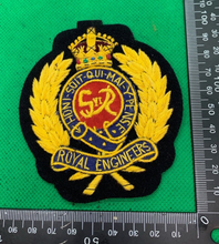 Load image into Gallery viewer, British Army Royal Engineers Embroidered Blazer Badge
