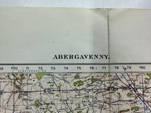 Load image into Gallery viewer, Original WW2 British Army OS Map of England - War Office - Abergavenny
