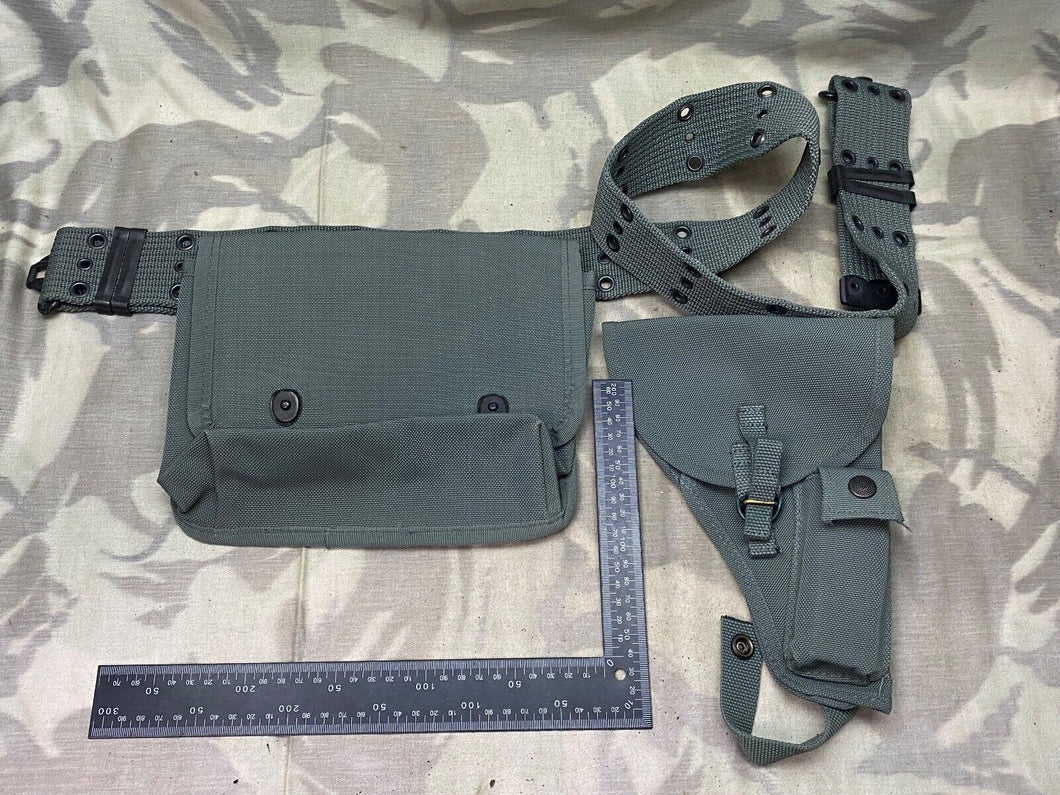 Original Italian Police Officers Belt, Holster and Document Pouch Set - Big Size