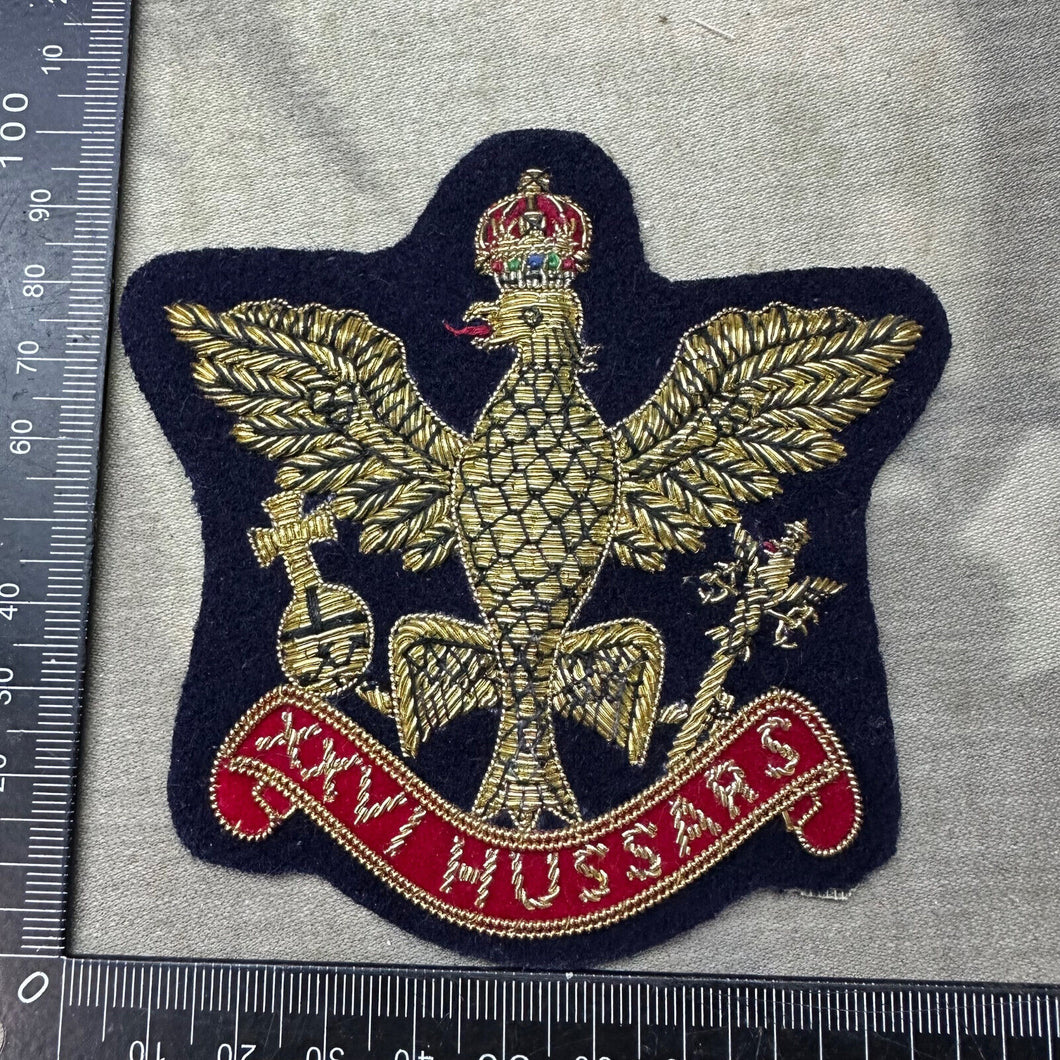 British Army Bullion Embroidered Blazer Badge - 26th Hussars