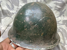 Load image into Gallery viewer, Original WW2 Canadian / British Army Mk3 High Rivet Turtle Helmet &amp; Liner
