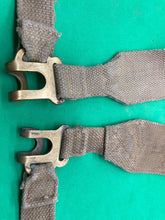 Load image into Gallery viewer, Original WW2 Pattern British Army L Straps Pair - 37 Pattern Webbing Haversack - The Militaria Shop
