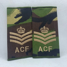 Lade das Bild in den Galerie-Viewer, Cadet ACF DPM Rank Slides / Epaulette Pair Genuine British Army - NEW
