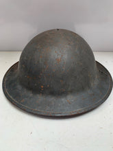 Load image into Gallery viewer, Original WW2 British Army Civil Defence Complete Helmet, Liner &amp; Chinstrap
