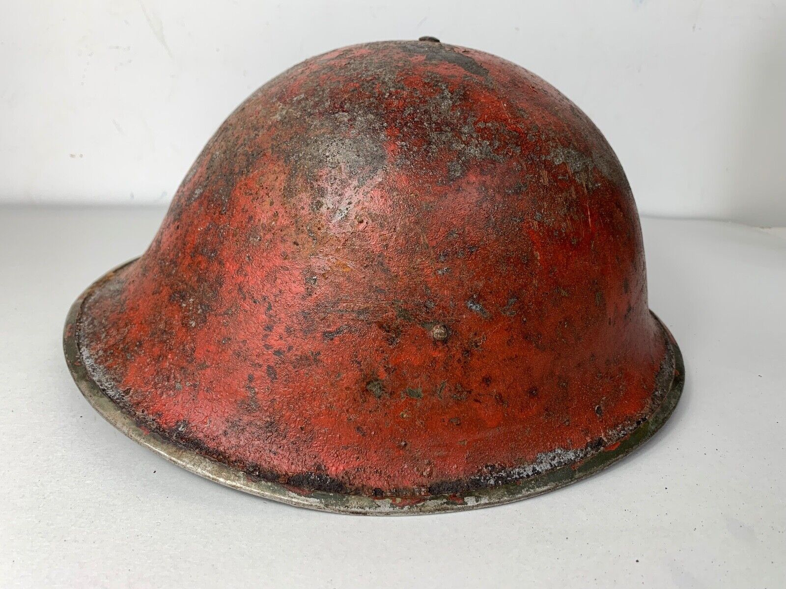 Mk3 Canadian British Army Original WW2 Turtle Helmet High Rivet