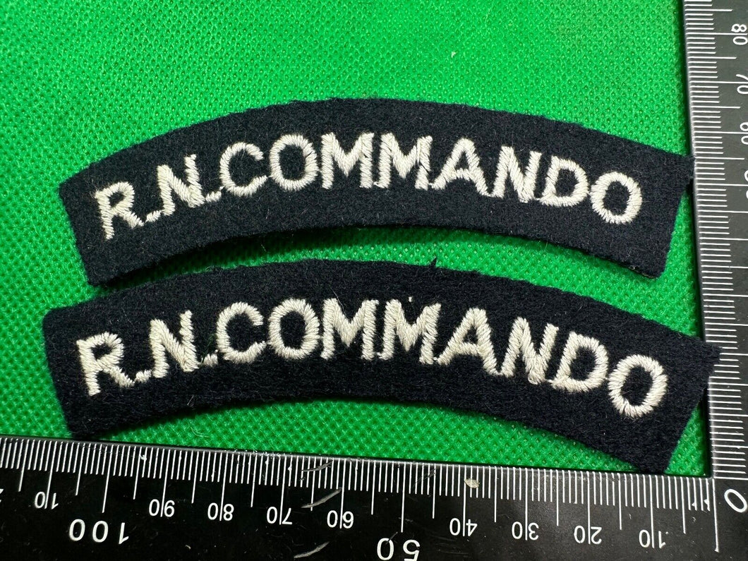 Royal Naval R.N. Commando British Army Shoulder Titles - WW2 Onwards Pattern