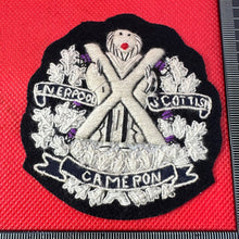 Load image into Gallery viewer, British Army Liverpool Scottish Cameron Regiment Embroidered Blazer Badge
