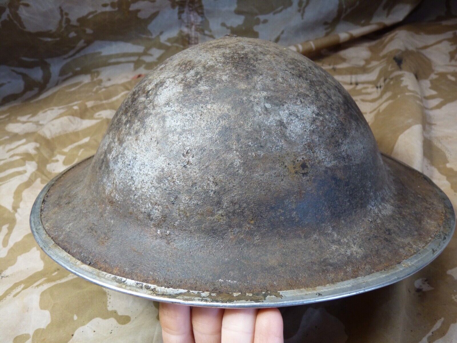 Original WW2 British Style South African Mk2 Army Combat Helmet - The Militaria Shop
