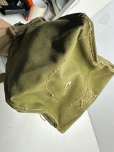 Load image into Gallery viewer, Original WW2 British Army Assault Light Weight Gas Mask Bag 1943 Dated
