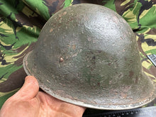 Load image into Gallery viewer, British / Canadian Army Mark 3 Turtle Helmet - Original WW2 Combat Helmet
