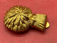 Load image into Gallery viewer, British Army Lothians &amp; Border Horse Wheatsheaf Other Ranks&#39; Brass Cap Badge.
