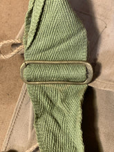 Load image into Gallery viewer, Original WW2 British Army Indian Made Soldiers Gas Mask Bag &amp; Strap - 1943 Dated
