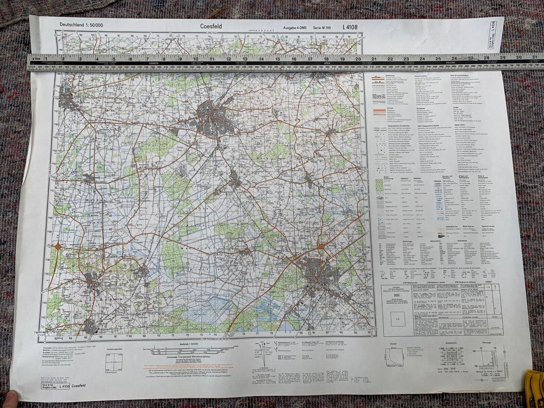 1980s German Military Map of Germany - Coesfeld