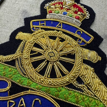 Load image into Gallery viewer, British Army Bullion Embroidered Blazer Badge - H.A.C Honourable Royal Artillery
