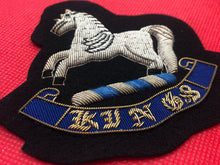 Load image into Gallery viewer, British Army Bullion Embroidered Blazer Badge - King&#39;s Regiment
