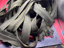 Load image into Gallery viewer, Dealer&#39;s Lot - 23 x British Army Long &amp; Short Green Zips. New &amp; unused.
