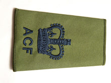 Lade das Bild in den Galerie-Viewer, OD Green Rank Slides / Epaulette Pair Genuine British Army - ACF Warrant Officer
