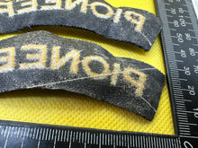 Load image into Gallery viewer, Original WW2 British Home Front Civil Defence Pioneer Shoulder Titles
