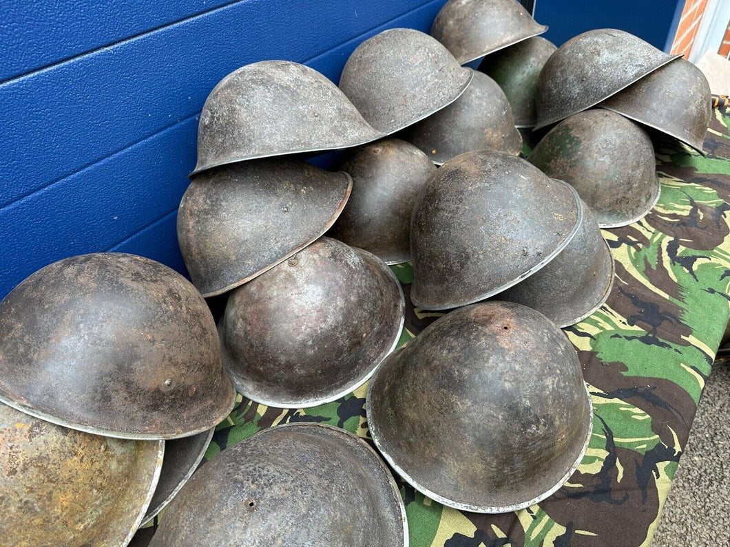 Original WW2 Canadian / British Army Mk3 Turtle Helmet - High Rivet - Semi-Relic