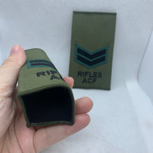 Load image into Gallery viewer, Rifles ACF OD Green Rank Slides / Epaulette Pair Genuine British Army - NEW
