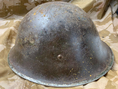 WW2 Mk3 High Rivet Turtle - British / Canadian Army Helmet - Nice Original - The Militaria Shop