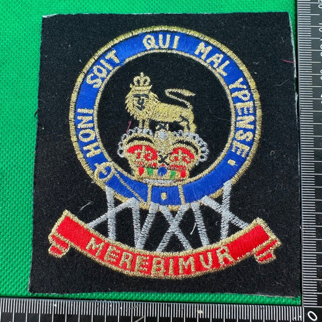British Army 15th / 19th Hussars Regiment Embroidered Blazer Badge