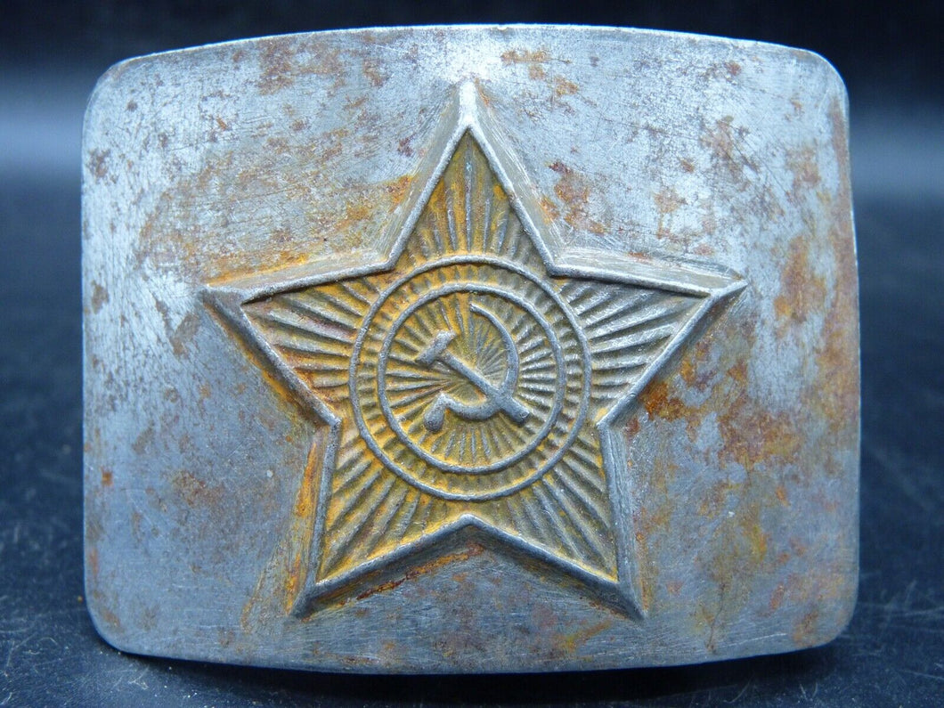 Original WW2 USSR Russian Soldiers Army Brass Belt Buckle