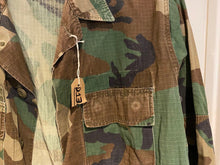 Load image into Gallery viewer, US ARMY named Hot Weather Woodland Camouflage BDU Combat Jacket - Small / Reg
