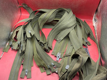 Load image into Gallery viewer, Dealer&#39;s Lot - 23 x British Army Long &amp; Short Green Zips. New &amp; unused.
