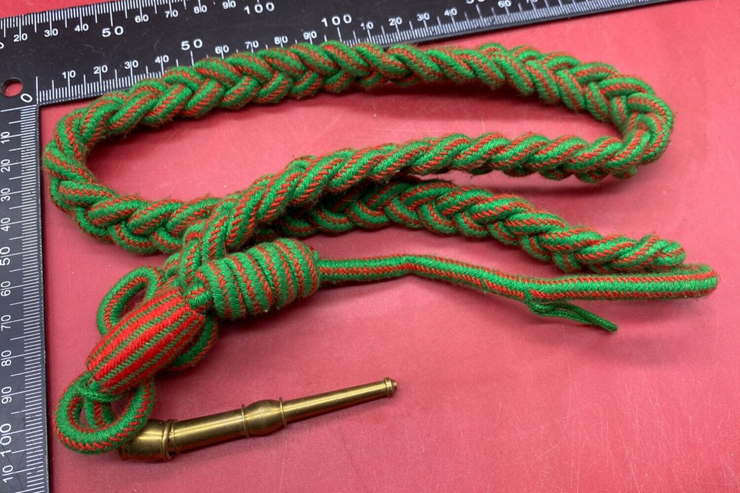 Original French Army Dress Uniform Croix du Guerre Lanyard with Brass End.