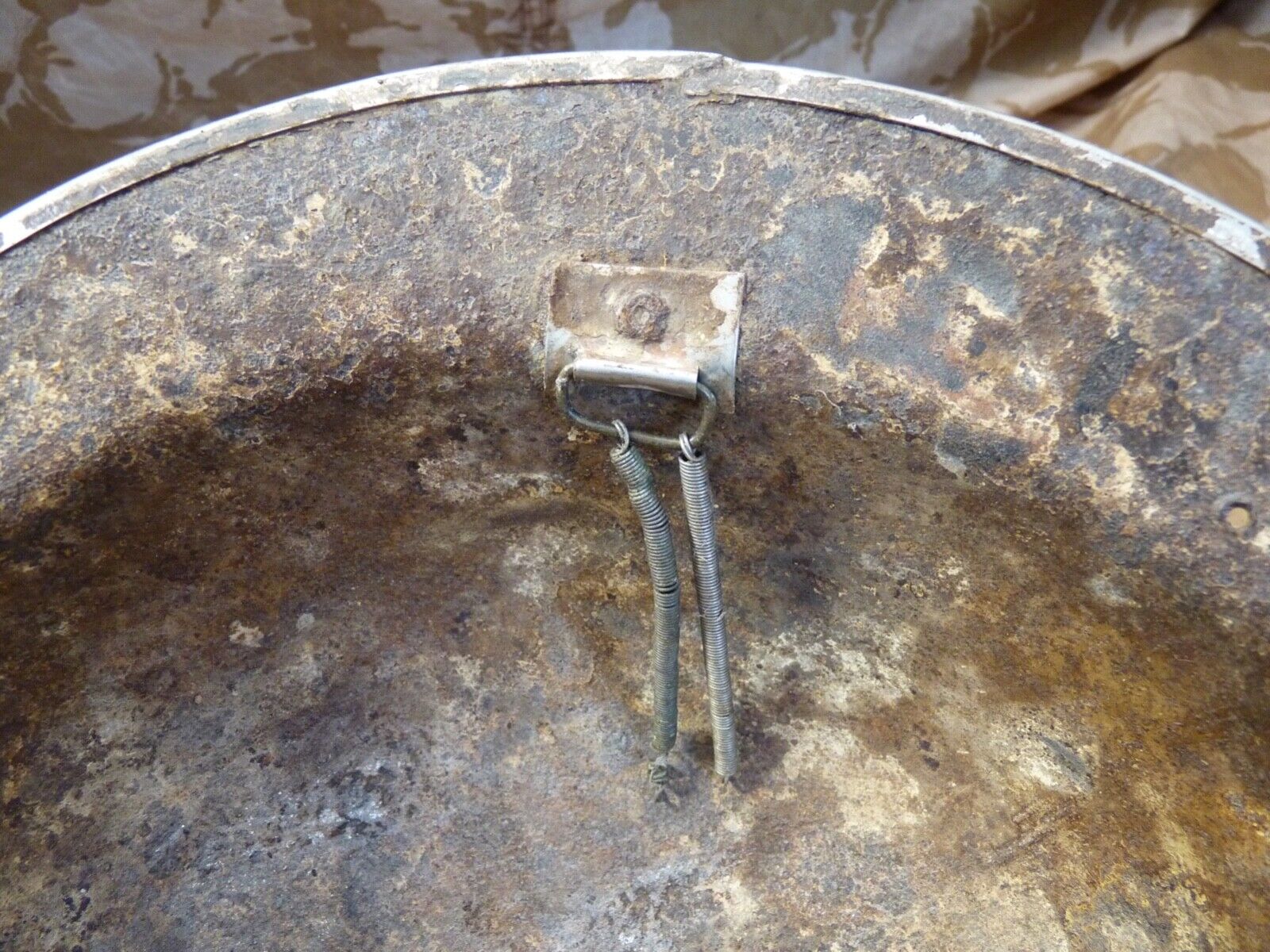 Original WW2 British Style South African Mk2 Army Combat Helmet - The Militaria Shop