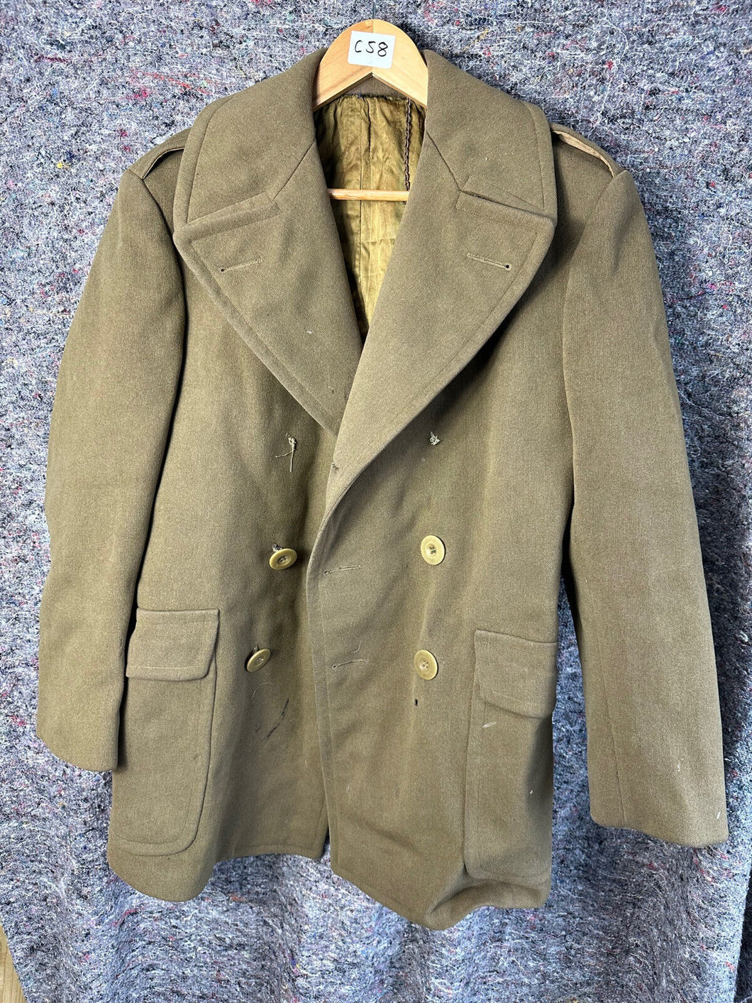 Original WW2 British Army Officers Private Purchase Jeep Greatcoat - 38