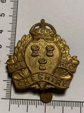 Load image into Gallery viewer, WW1 British Army Cap Badge - Cheshire Volunteer Regiment
