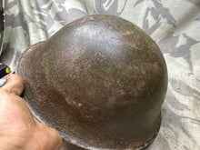 Load image into Gallery viewer, Original WW2 Canadian / British Army Mk3 High Rivet Turtle Helmet
