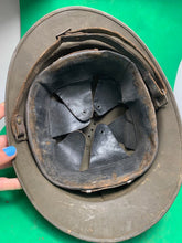 Load image into Gallery viewer, Original WW2 French Army M1926 Adrian Helmet - Divisional Markings - Complete
