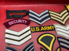 Load image into Gallery viewer, A Group of US Army Badges, Patches, Rank Chevrons etc. etc.

