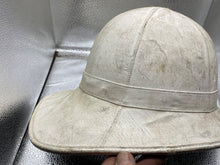 Load image into Gallery viewer, WW2 Era British Army Royal Marine Bandsman&#39;s White Pith Helmet. Original.
