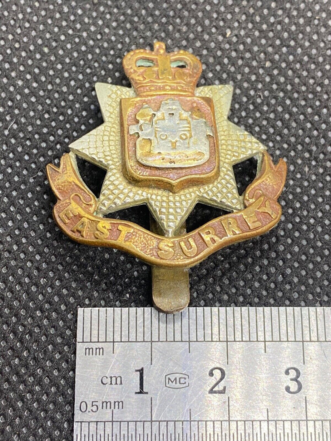British Army Queen's Crown EAST SURREY REGIMENT Cap Badge