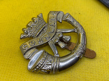 Load image into Gallery viewer, WW1 British Army Duke of Cornwall&#39;s Light Infantry White Metal Cap Badge.
