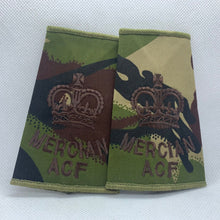 Load image into Gallery viewer, Mercian ACF DPM Rank Slides / Epaulette Pair Genuine British Army - NEW
