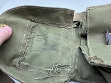 Load image into Gallery viewer, Original WW2 British Army Assault Light Weight Gas Mask Bag 1943 Dated
