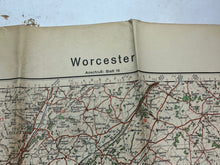 Load image into Gallery viewer, Original WW2 German Army Map of England / Britain -  Worcester
