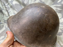 Load image into Gallery viewer, Original WW2 British / Canadian Army Mk3 High Rivet Turtle Helmet &amp; Liner
