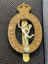 Load image into Gallery viewer, Original British Army Royal Signals Cap Badge
