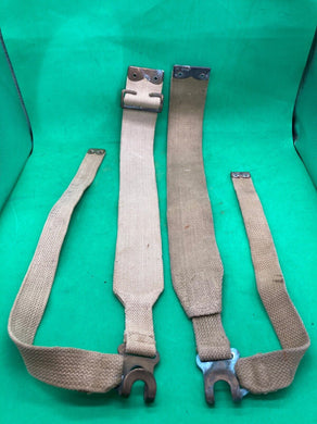 Original WW2 Pattern British Army L Straps Pair - 37 Pattern Webbing Haversack - The Militaria Shop