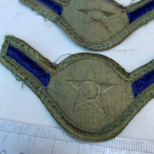Load image into Gallery viewer, Pair of United States Air Force Rank Chevrons Olive Green -- Airmen
