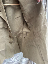 Load image into Gallery viewer, Original WW2 British Army Wessex Regiment Tropical Khaki Drill Jacket - 36&quot; Ches
